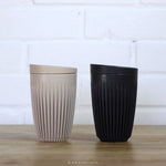 Natural and Charcoal Huskee Reusable Takeaway Cups 
